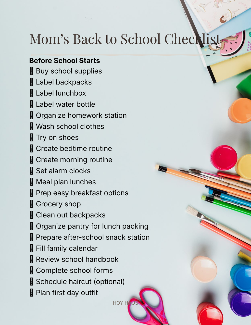 BACK-TO-SCHOOL RESET MINI PLANNER | PRINTABLE & DIGITAL PDF